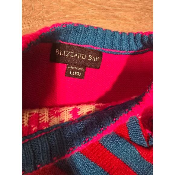 Girls Youth Llama Pink Long Sleeve Knit Sweater Size L 14 - Picture 3 of 3